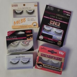 NEW Eyelash Lot Bundle False Lashes Ardell Kiss Morphe Eyelene Black Artificial